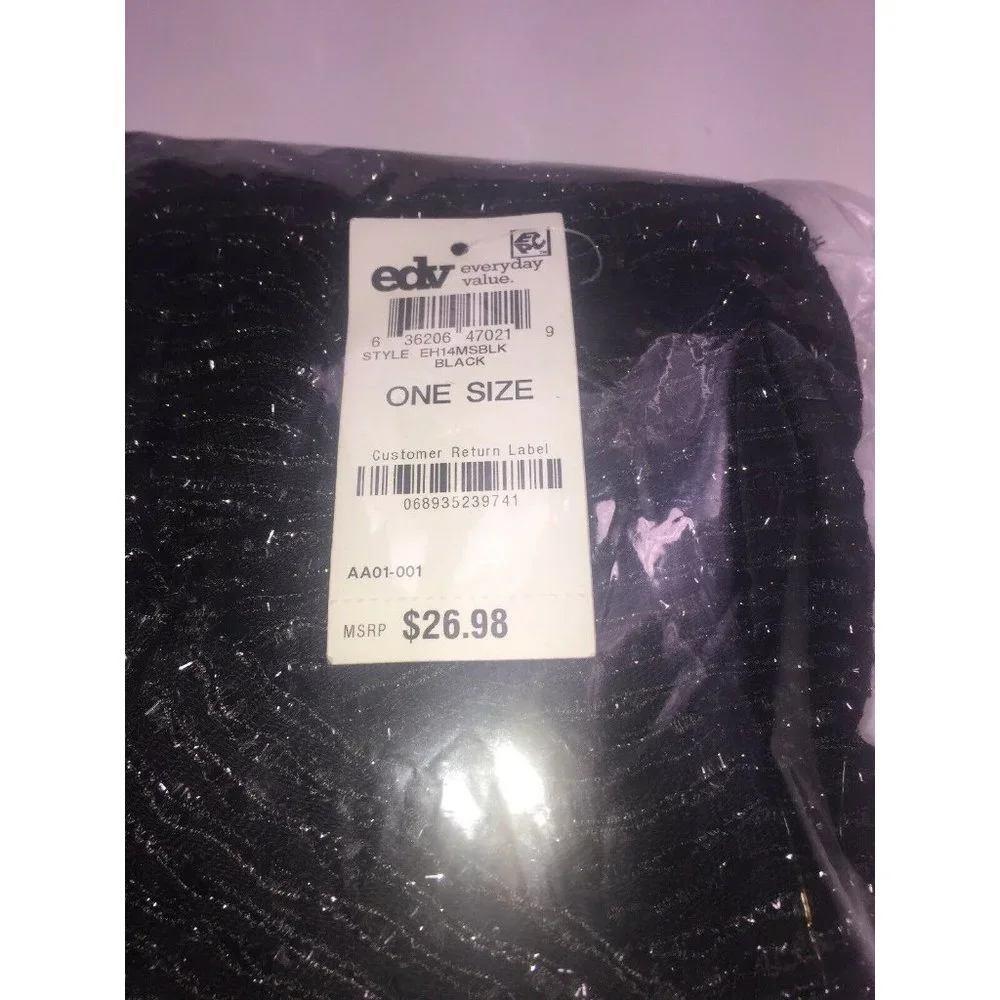 Style&co. Metallic Boucle Scarf (Black, OS)